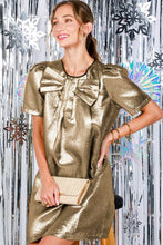 Load image into Gallery viewer, A Little Present Metallic Shift Dress
