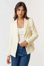 Load image into Gallery viewer, Touch of Elegance Tweed Ivory Blazer
