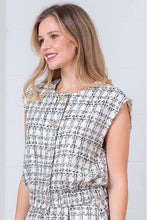 Load image into Gallery viewer, Office Break Oversized Tweed Vest
