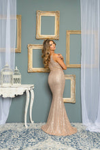 Load image into Gallery viewer, Pop the Bubbly Champagne Beaded Gown
