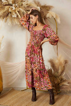 Load image into Gallery viewer, Sweet Tropics Smocked Midaxi Dress
