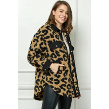 Load image into Gallery viewer, Stay Fierce Faux Fur Leopard Shacket
