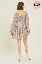 Load image into Gallery viewer, Sweet Smocked Printed Peasant Dress (Curvy Collection)
