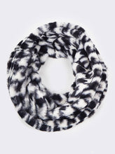 Load image into Gallery viewer, Houndstooth Faux Fur Infinity Neck Scarf
