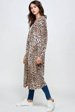 Load image into Gallery viewer, Wild about You Leopard Brushed Long Duster Cardigan (2 colors)
