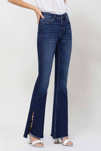 Load image into Gallery viewer, Rolling in the Blues High Rise Side Slit Flare Jean
