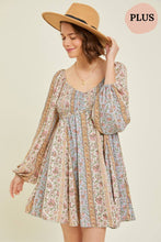 Load image into Gallery viewer, Sweet Smocked Printed Peasant Dress (Curvy Collection)
