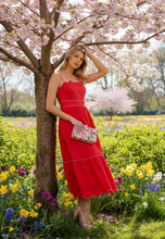 Load image into Gallery viewer, Sweet Poppy Poplin Pocketed Midi Dress
