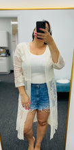 Load image into Gallery viewer, Lovely Long Lace Kimono (Natural)
