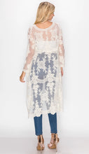 Load image into Gallery viewer, Lovely Long Lace Kimono (Natural)
