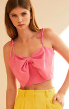 Load image into Gallery viewer, That Bow Tho Pink Crop Top
