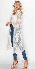 Load image into Gallery viewer, Lovely Long Lace Kimono (Natural)
