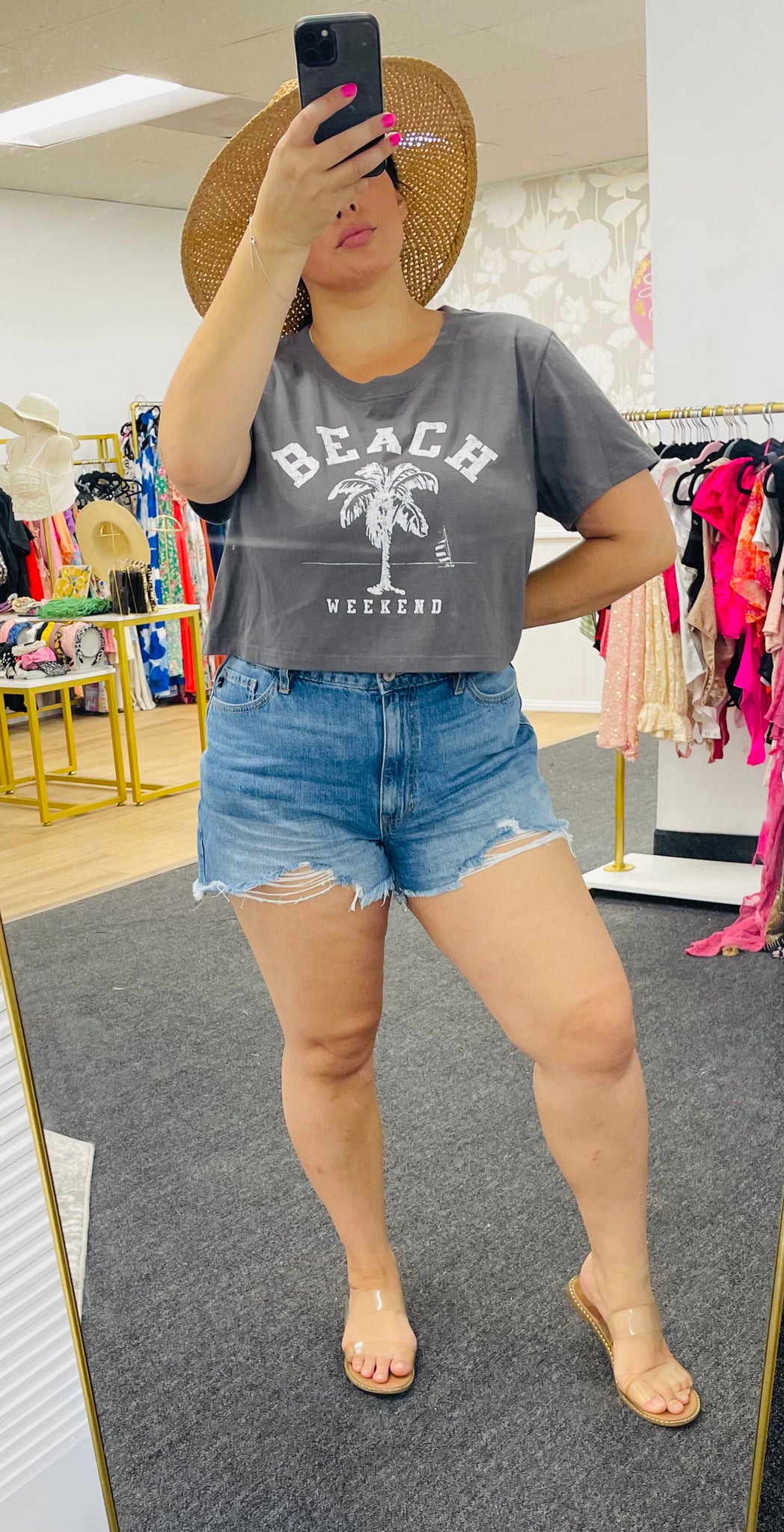 Destructive Denim High Rise Mom Shorts Curvy Stellaluna Raine