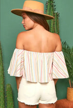 Load image into Gallery viewer, Styled in Stripes Crop Top
