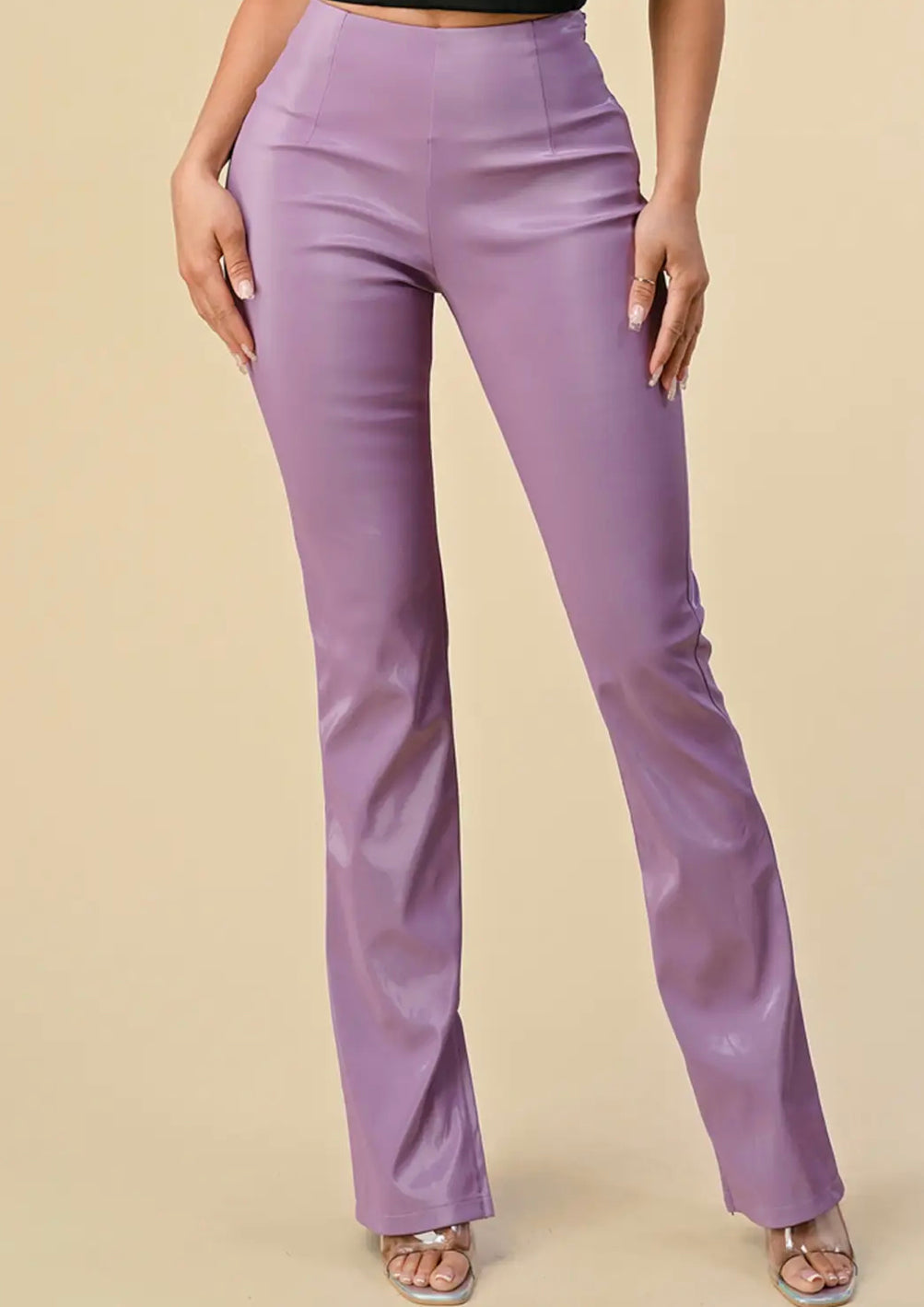 Lovely Lilac Faux Leather Pants