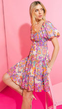 Load image into Gallery viewer, Sweet Boho Print Smocked Floral Dress
