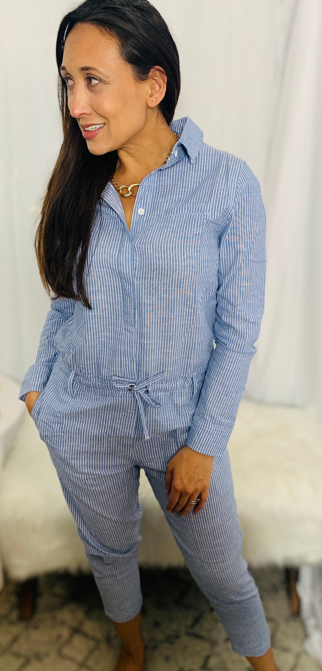 Chic Chambray Coverall