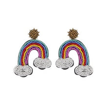 Load image into Gallery viewer, Over the Rainbow Beaded Earrings
