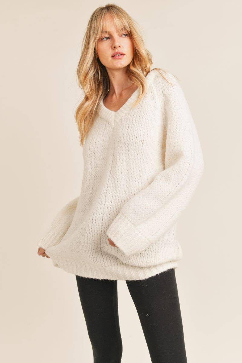 Just Vibes Light-weave Oversized Pullover