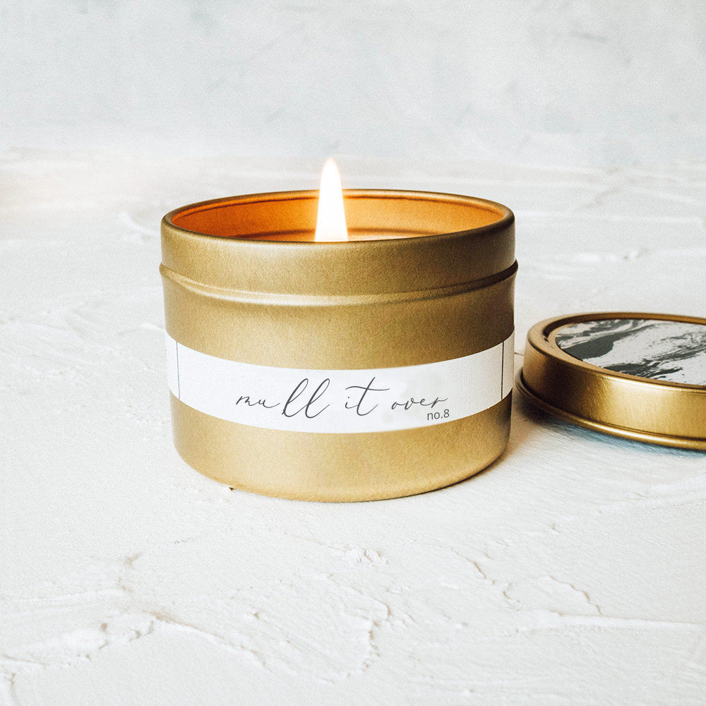 Mull it Over Gold Candle Tin