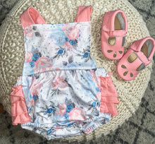 Load image into Gallery viewer, Ruffles &amp; Flowers Baby Romper
