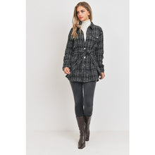 Load image into Gallery viewer, Terrific Tweed Belted Shacket
