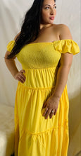 Load image into Gallery viewer, Sunny Days Smocked Mid-Maxi Dress
