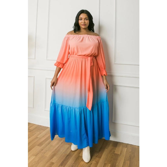Sweet as Sorbet Maxi Dress (Curvy Collection)