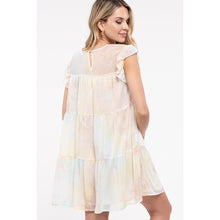 Load image into Gallery viewer, Pastel Clouds Tie Dye Babydoll Dress
