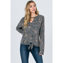 Load image into Gallery viewer, Knotted Camo Top
