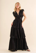 Load image into Gallery viewer, Dare to Wear Metallic Plisse Plunging Maxi Dress (2 colors available)

