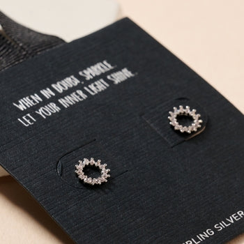 When in Doubt, Sparkle! Pave Gold Dip Stud Earrings