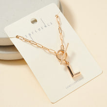 Load image into Gallery viewer, &quot;Say my name, say my name&quot; Initial Toggle Necklace
