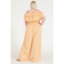 Load image into Gallery viewer, Fruit Stripes Double Ruffle Jumpsuit (Curvy Collection)

