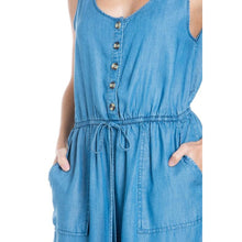 Load image into Gallery viewer, Chambray Button Down Jumpsuit
