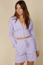 Load image into Gallery viewer, It&#39;s a Vibe V-Neck Crop Hoodie
