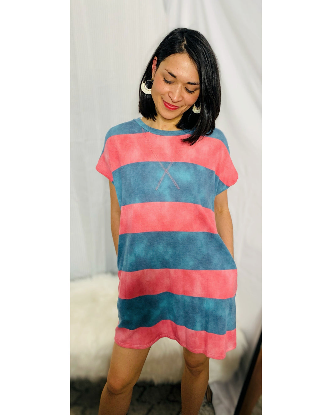 The Weekender Dress (Bright Stripes)