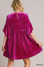 Load image into Gallery viewer, Sweet &amp; Simple Magenta Babydoll Dress
