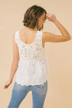 Load image into Gallery viewer, Don’t Spill the Tea Crochet Lace Doily Top
