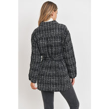 Load image into Gallery viewer, Terrific Tweed Belted Shacket
