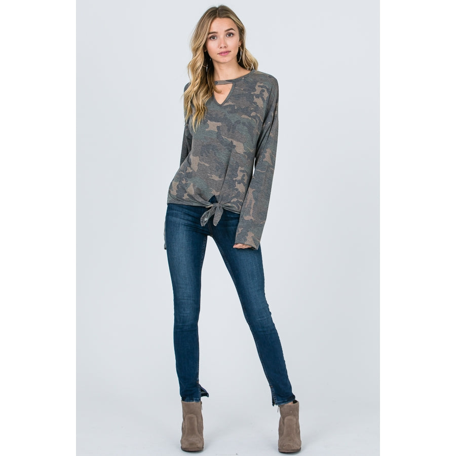 Knotted Camo Top