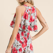 Load image into Gallery viewer, Poppies &amp; Peonies Halter Ruffle Romper
