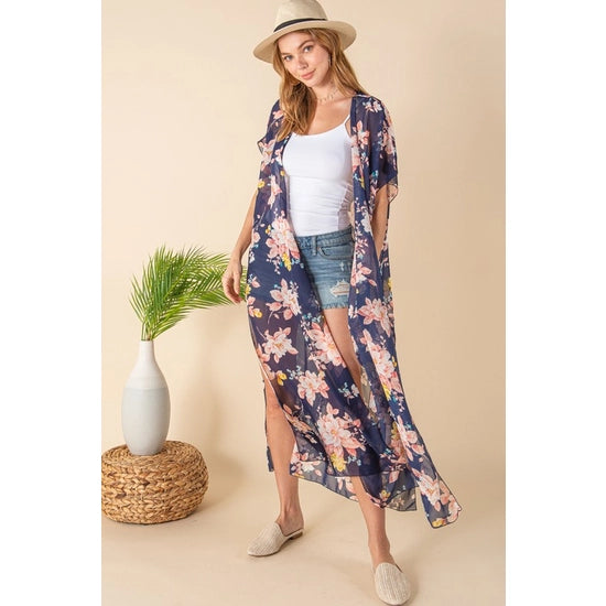 Blue Floral Kimono (Mommy & Me-Sold Separately)