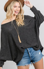 Load image into Gallery viewer, Urban Wide Dolman Ribbed Top (Curvy Collection)
