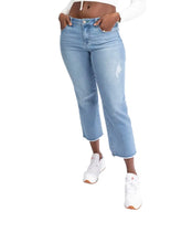 Load image into Gallery viewer, Curvy Crop Straight Jeans (Available in Curvy Collection)
