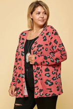 Load image into Gallery viewer, Coral Cheetah Cardi (Curvy Collection)
