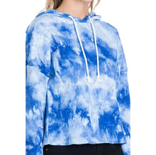 Load image into Gallery viewer, Blue Skies Tie-Dye Wash Pullover Hoodie
