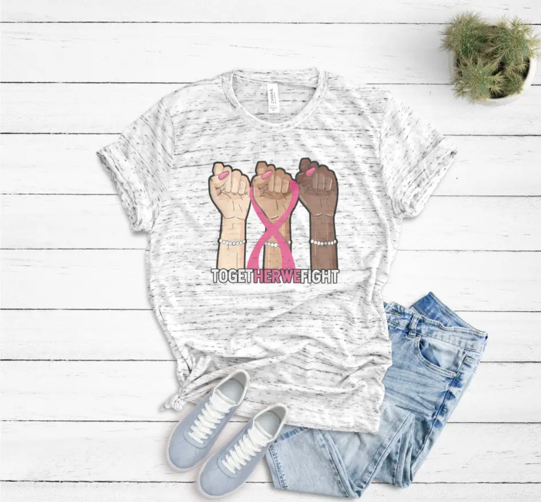 Together We Fight Breast Cancer Awareness Tee
