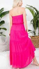 Load image into Gallery viewer, Fabulous Fuchsia Strapless Maxi Dress
