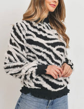 Load image into Gallery viewer, Wildin’ Out Zebra Sweater
